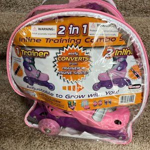 Chicago Kids Pink/Purple In Line Training Skate Combination Set -